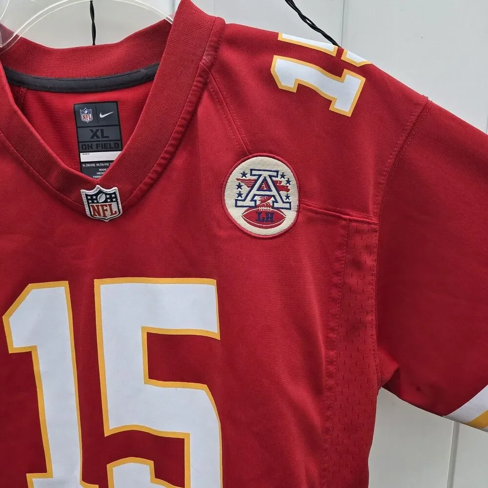 Patrick Mahomes #15 Kansas City Chiefs AFC LH Nike On Field NFL Youth Jersey XL